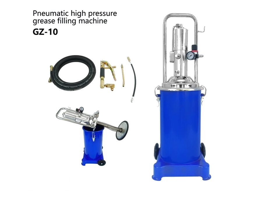 Pneumatic high-pressure grease filling machine for industrial lubrication maintenance